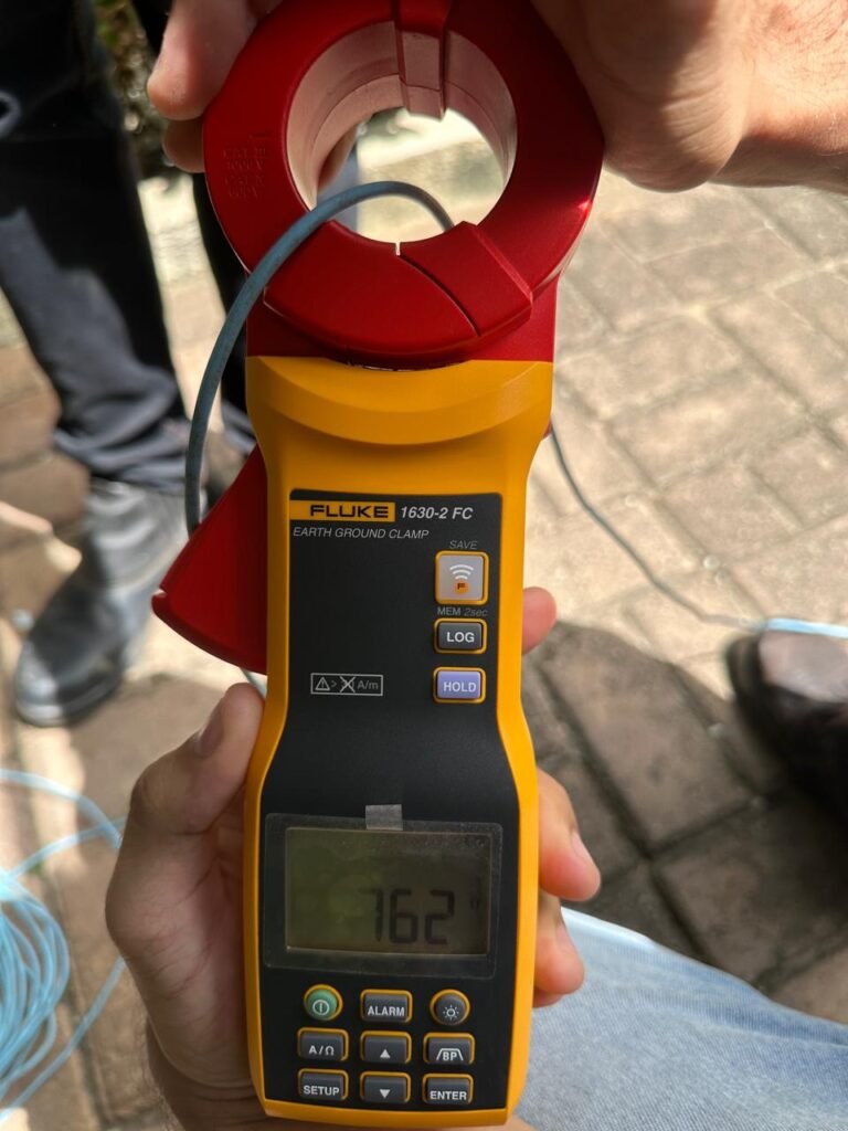 Medição de resistência de aterramento em inspeção de SPDA